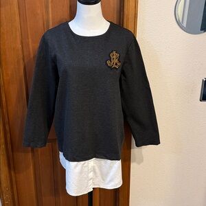 Lauren Ralph Lauren Black & White Knitwear Sweater Size L